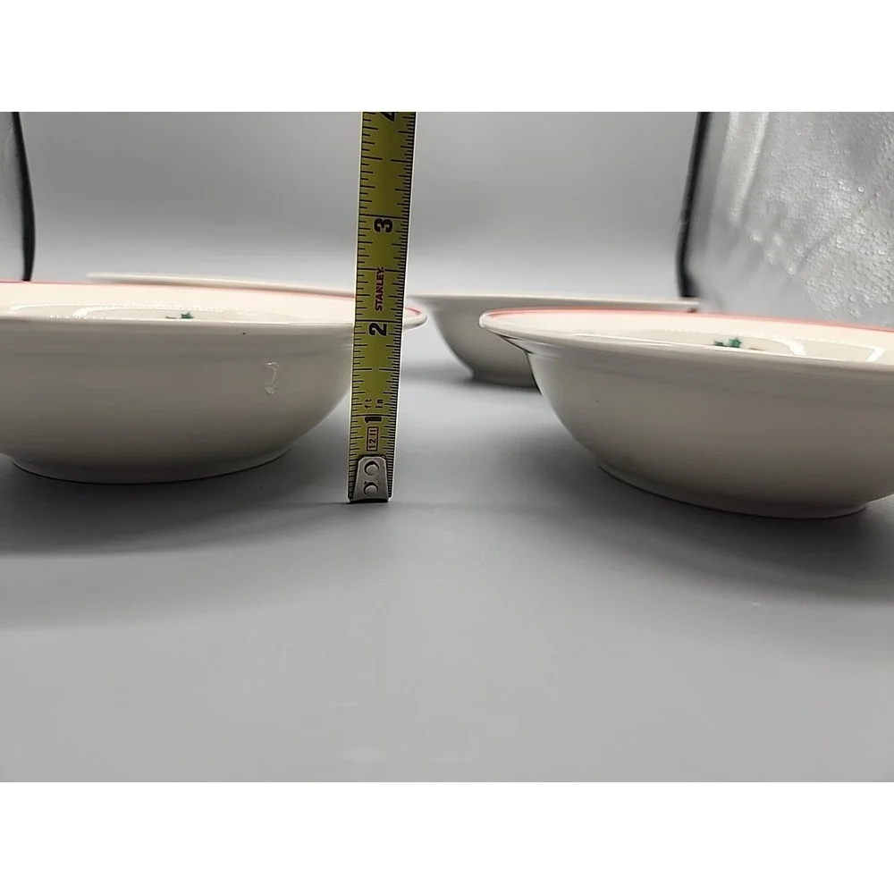 Joy of Christmas Jamestown Stoneware Cereal Salad Bowls Set of 4